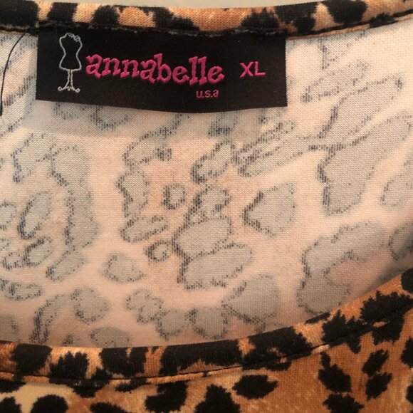 Annabelle Leopard Print Cap Sleeved Top NWOT - Picture 5 of 5